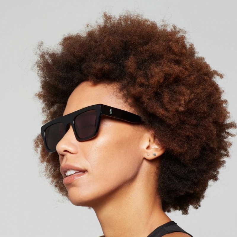 Lunette de Soleil A.S.98 Dahlia Femme Noir | FR-946071FXB