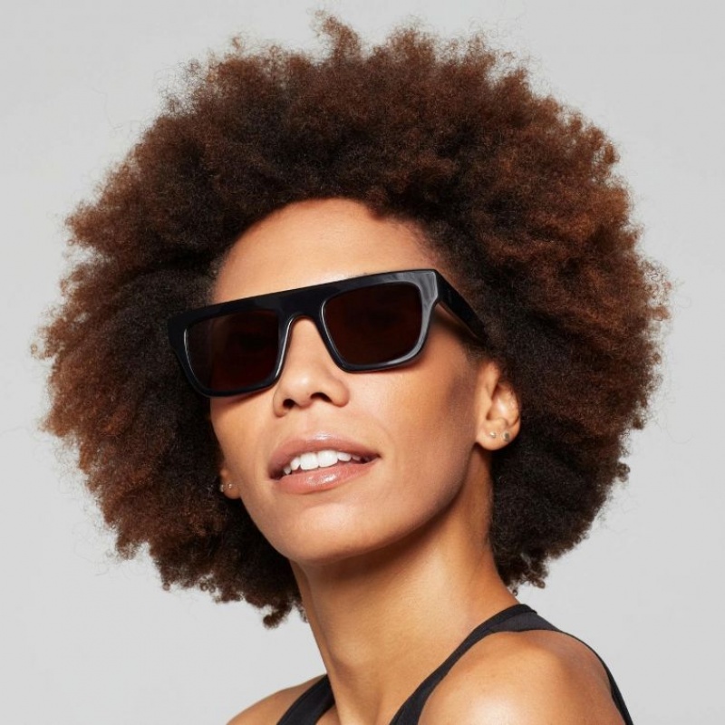 Lunette de Soleil A.S.98 Dahlia Femme Noir | FR-946071FXB