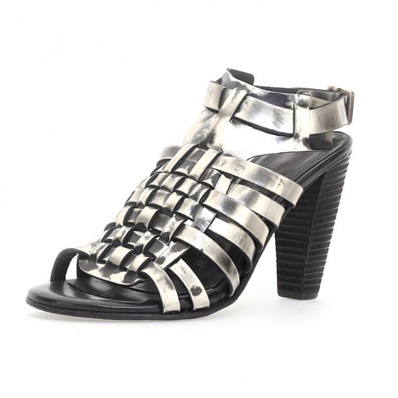 Sandale A.S.98 Barb Femme Platine | FR-465273RCE