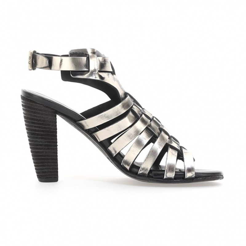 Sandale A.S.98 Barb Femme Platine | FR-465273RCE