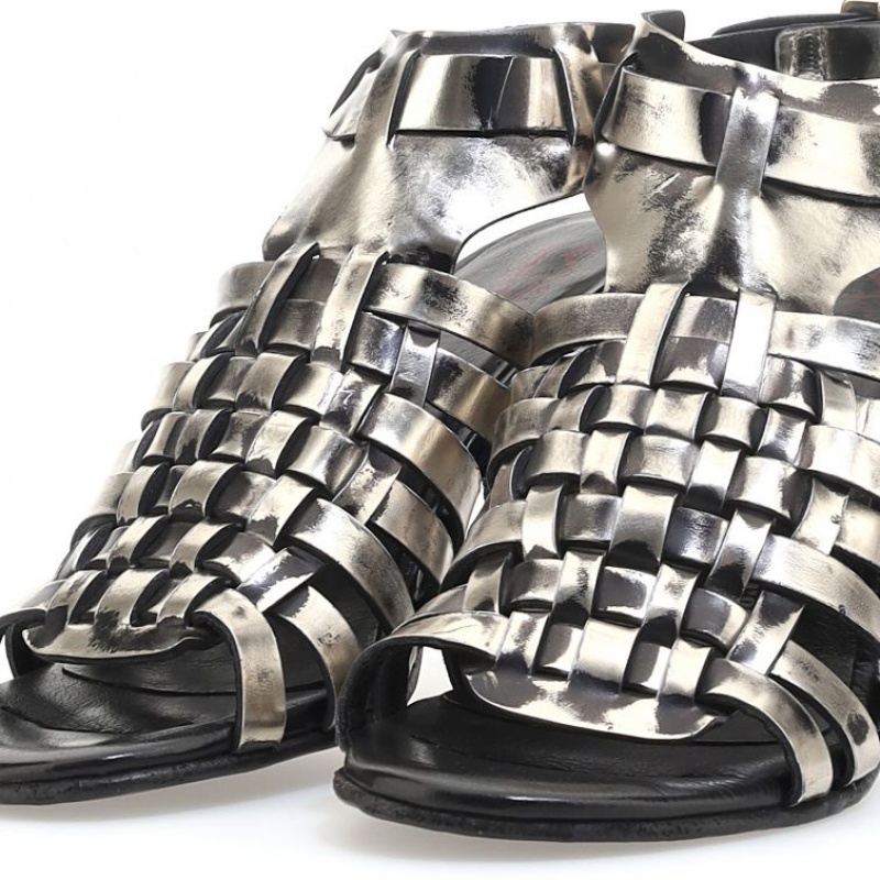 Sandale A.S.98 Barb Femme Platine | FR-465273RCE
