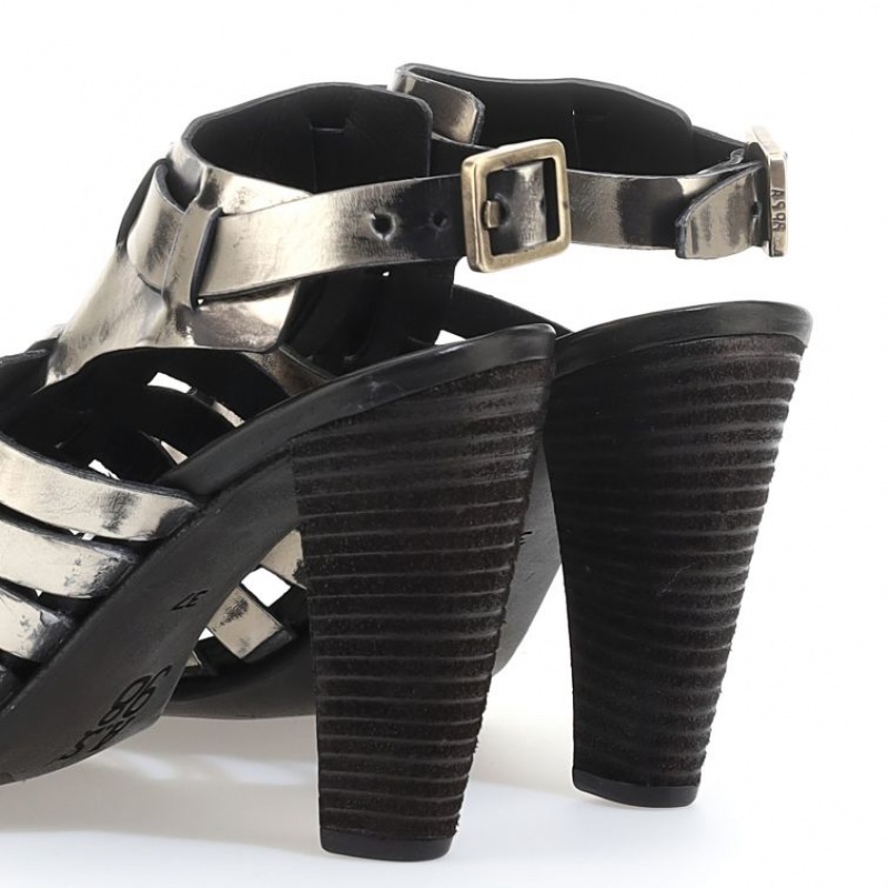 Sandale A.S.98 Barb Femme Platine | FR-465273RCE