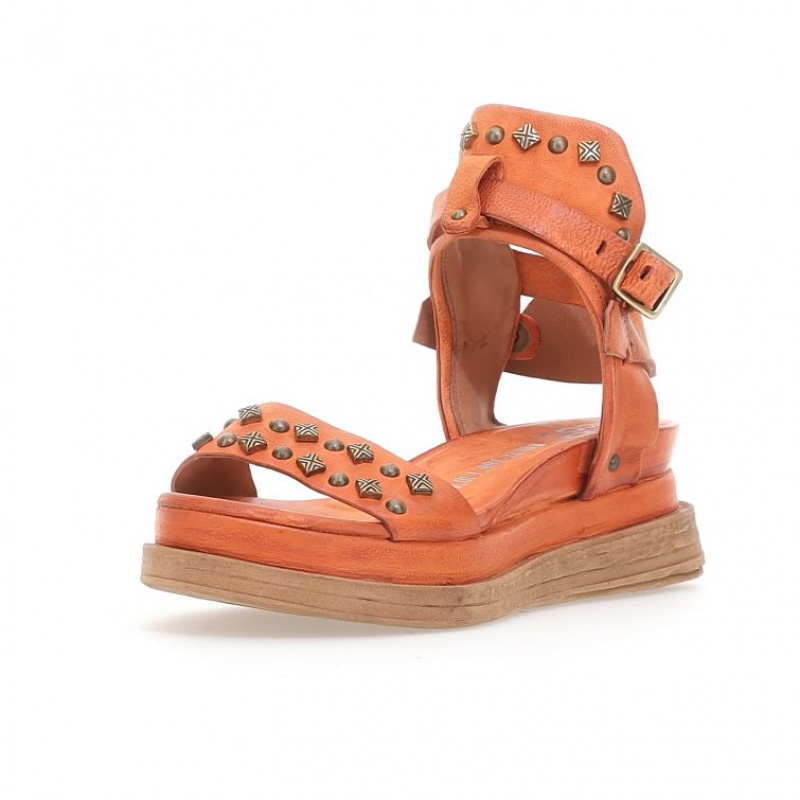 Sandale A.S.98 Leta Femme Orange | FR-503714MHN