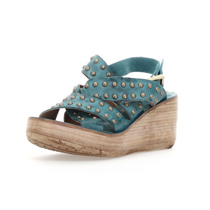 Sandale A.S.98 Normand Femme Vert | FR-049813FED