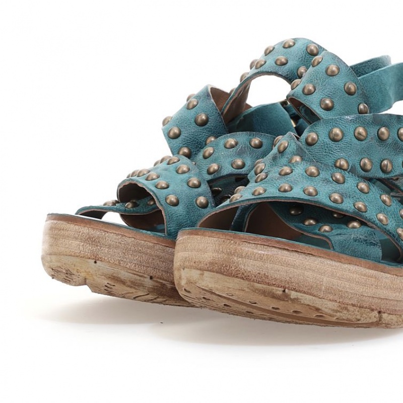 Sandale A.S.98 Normand Femme Vert | FR-049813FED