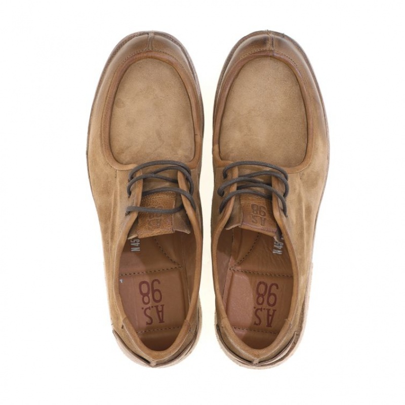 flat shoes A.S.98 Alf Homme Marron Clair | FR-760982UYP