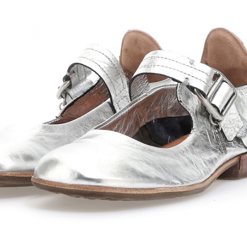 flat shoes A.S.98 Zowie Femme Argent | FR-932604YFH